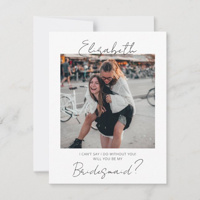 Will You Be My Bridesmaid Photo Proposal Card (Front)