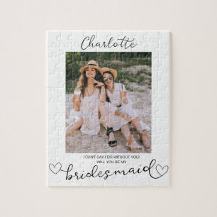 Will You Be My Bridesmaid Photo Proposal Gift Jigsaw Puzzle
