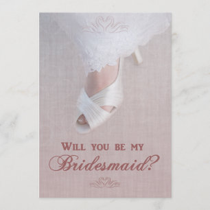 Will You Be My Bridesmaid? Pretty in Pink! Invitation