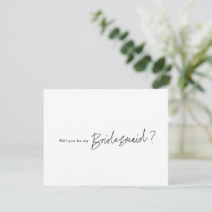 Will You Be My Bridesmaid Proposal Asking Card