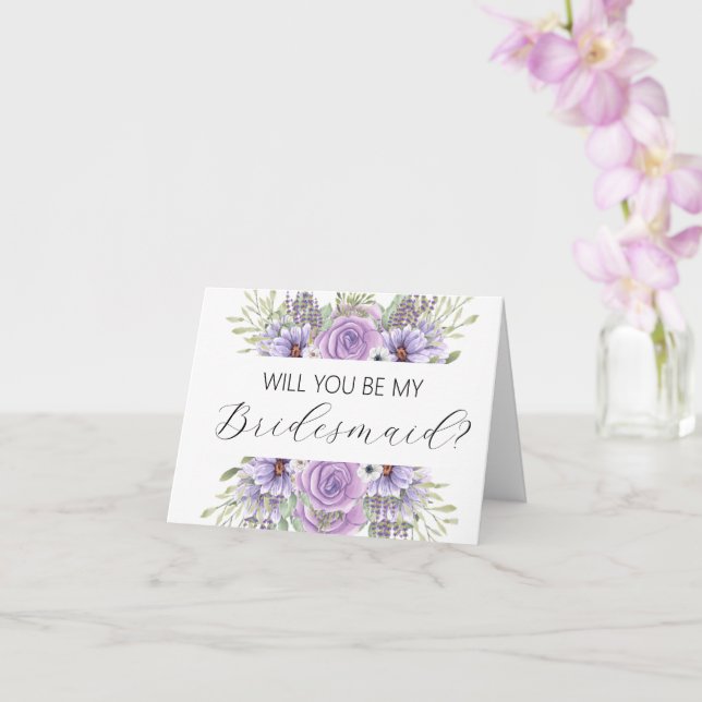 Will you be my Bridesmaid proposal card (Orchid)
