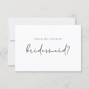 Will You Be My Bridesmaid Proposal Card