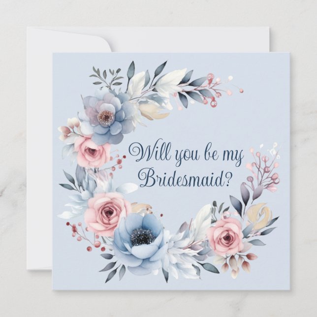 Will you be my bridesmaid proposal card (Front)