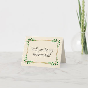 Will you be my Bridesmaid proposal card
