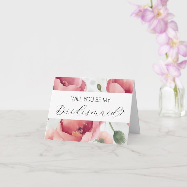 Will you be my Bridesmaid proposal card (Orchid)