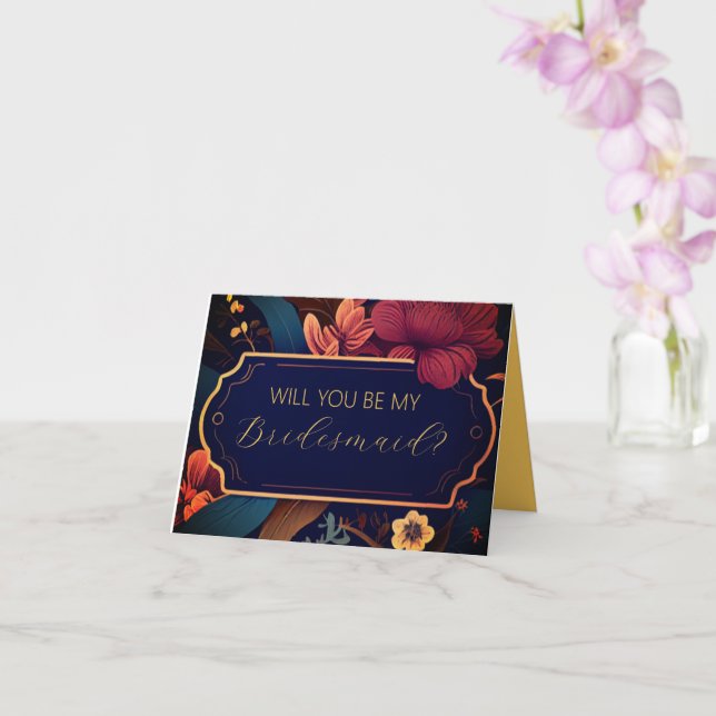 Will you be my Bridesmaid proposal card (Orchid)