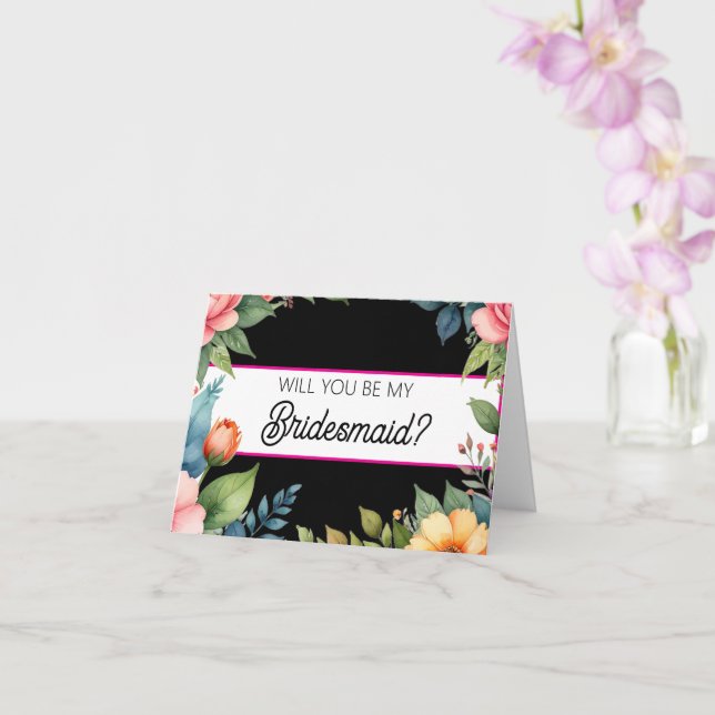 Will you be my Bridesmaid proposal card (Orchid)