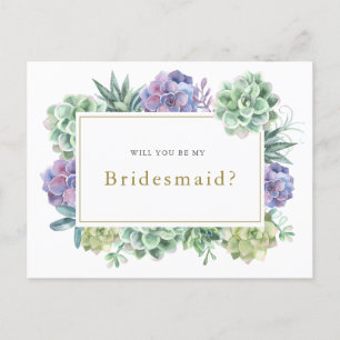 "Will you be my bridesmaid?" proposal card
