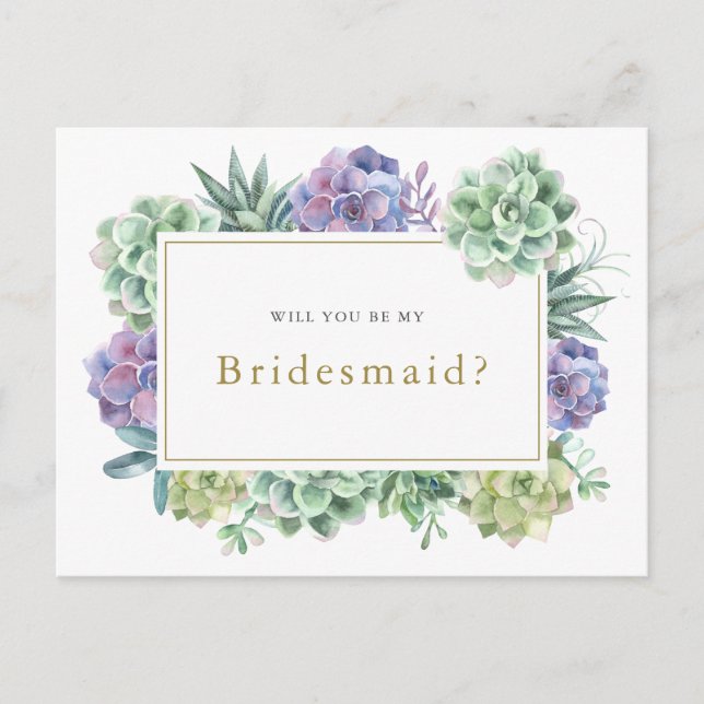 "Will you be my bridesmaid?" proposal card (Front)
