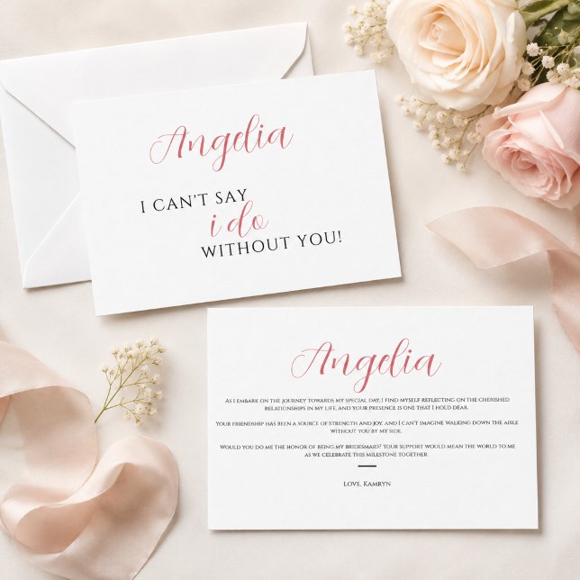 Will You Be My Bridesmaid Proposal Card (Creator Uploaded)