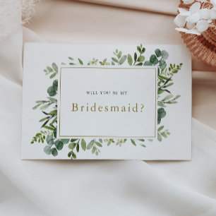 "Will you be my bridesmaid?" proposal card