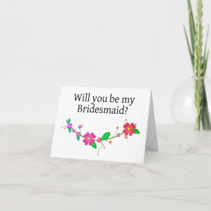 Will you be my Bridesmaid proposal card