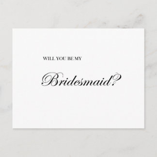 Will You Be My Bridesmaid Proposal Card