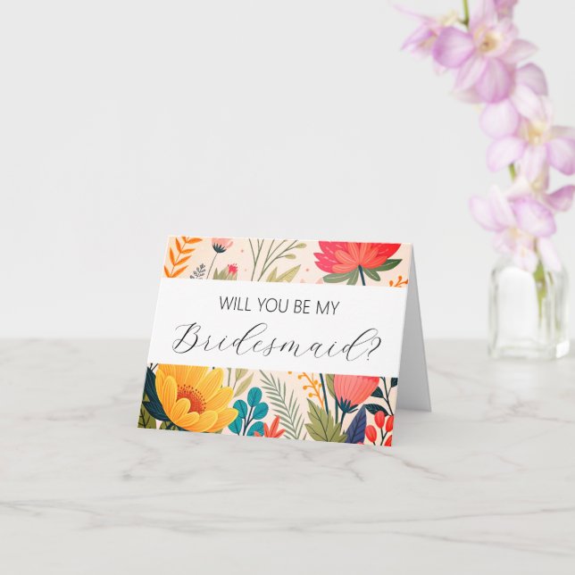Will you be my Bridesmaid proposal card (Orchid)