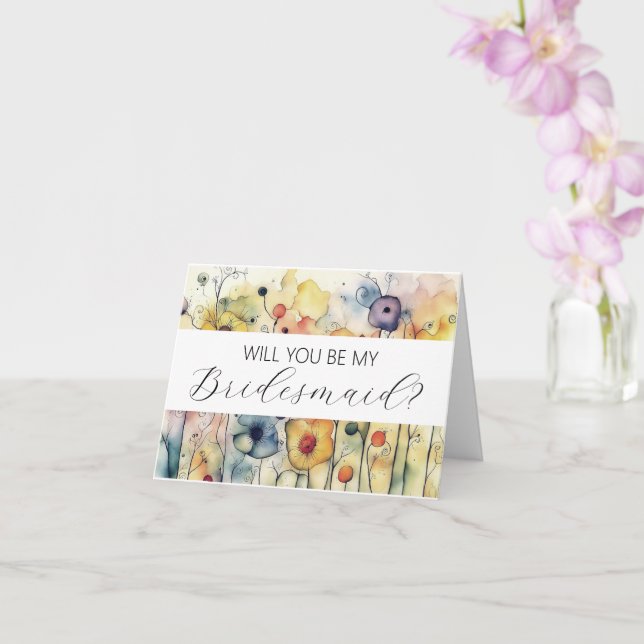 Will you be my Bridesmaid proposal card (Orchid)