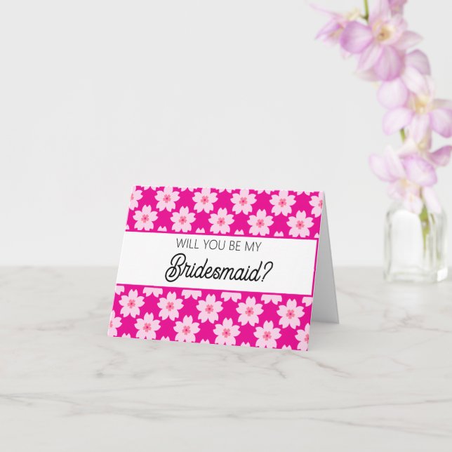 Will you be my Bridesmaid proposal card (Orchid)
