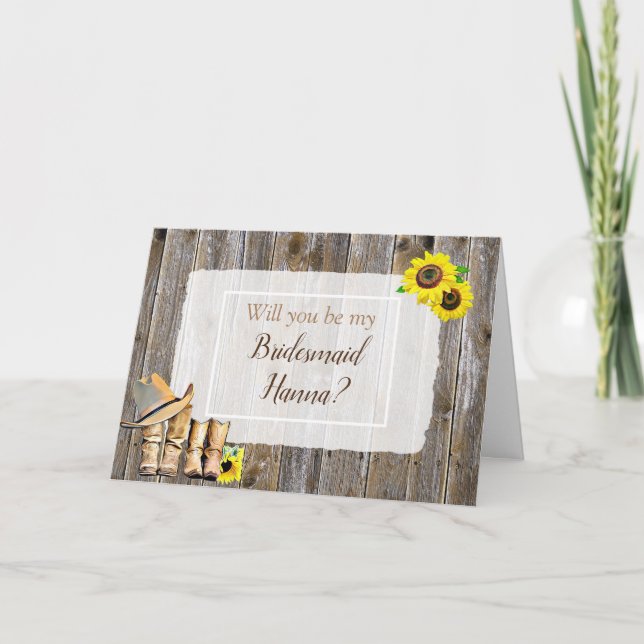 Will you be my Bridesmaid Proposal Card (Front)