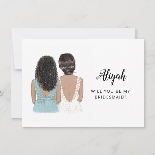 Will You Be My Bridesmaid Proposal Flat Card (Front)