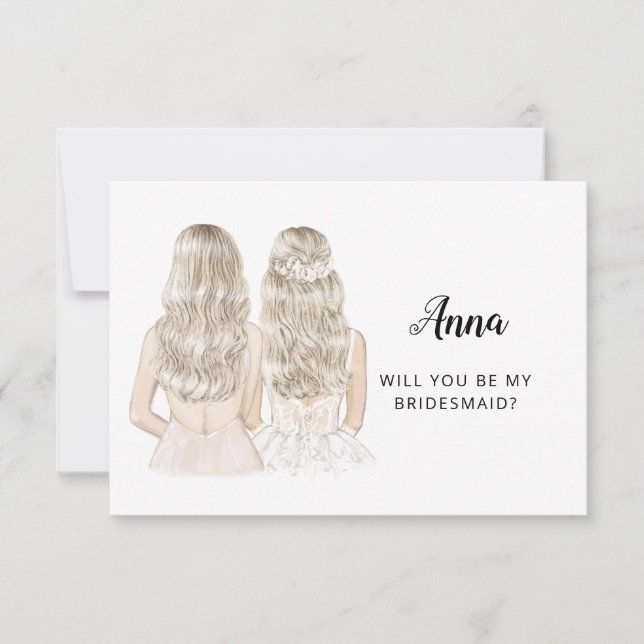 Will You Be My Bridesmaid Proposal Flat Card (Front)
