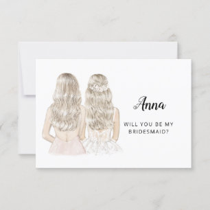 Will You Be My Bridesmaid Proposal Flat Card