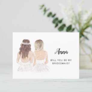 Will You Be My Bridesmaid Proposal Flat Card