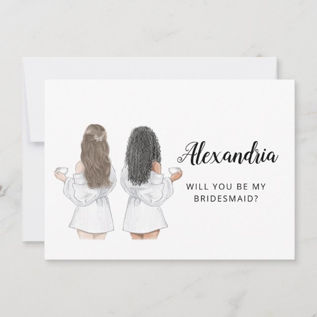 Will You Be My Bridesmaid Proposal Flat Card (Front)
