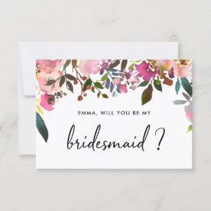 Will You Be My Bridesmaid Proposal Flat Card