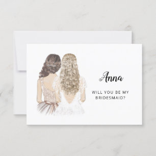 Will You Be My Bridesmaid Proposal Flat Card