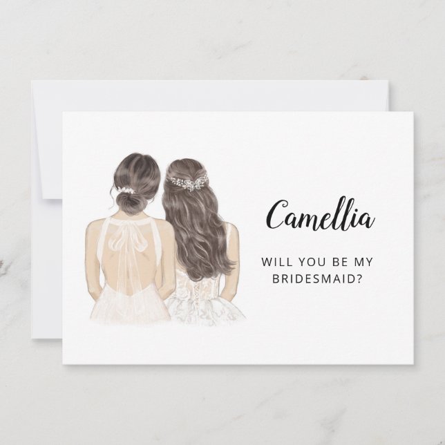 Will You Be My Bridesmaid Proposal Flat Card (Front)