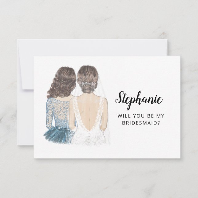 Will You Be My Bridesmaid Proposal Flat Card (Front)