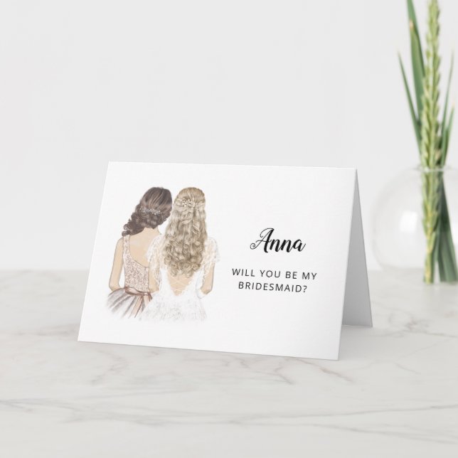 Will You Be My Bridesmaid Proposal Folded Card (Front)