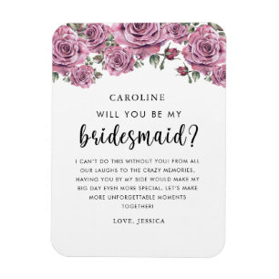 Will you be my Bridesmaid Proposal heartfelt Magnet