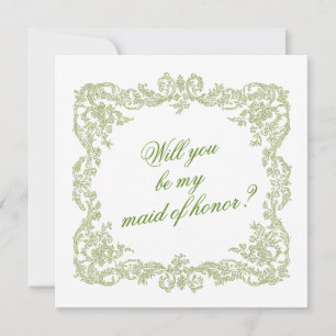 Will You Be My Bridesmaid Proposal Invitation Card