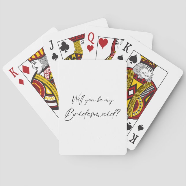 Will you be my Bridesmaid? Proposal Playing Cards (Back)