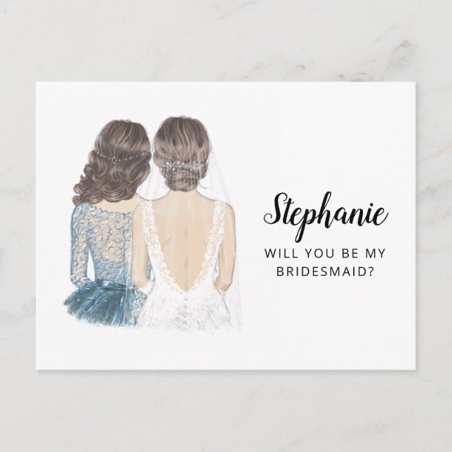 Will You Be My Bridesmaid Proposal Post Card (Front)