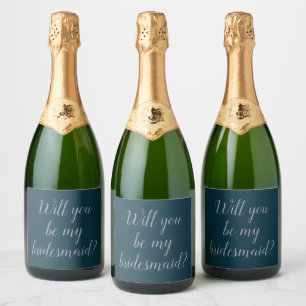  Will You Be My Bridesmaid Proposal Request Gifts  Sparkling Wine Label