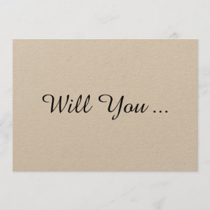 Will You Be My Bridesmaid Proposal Rustic Card