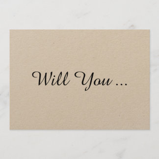Will You Be My Bridesmaid Proposal Rustic Card