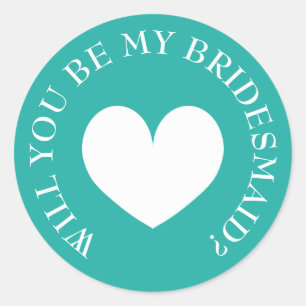 Will you be my bridesmaid request stickers