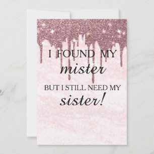Will you be my bridesmaid? Rose Gold Dripping Invi Invitation