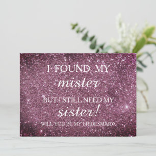 Will you be my bridesmaid? Rose Gold Dripping Invi Invitation
