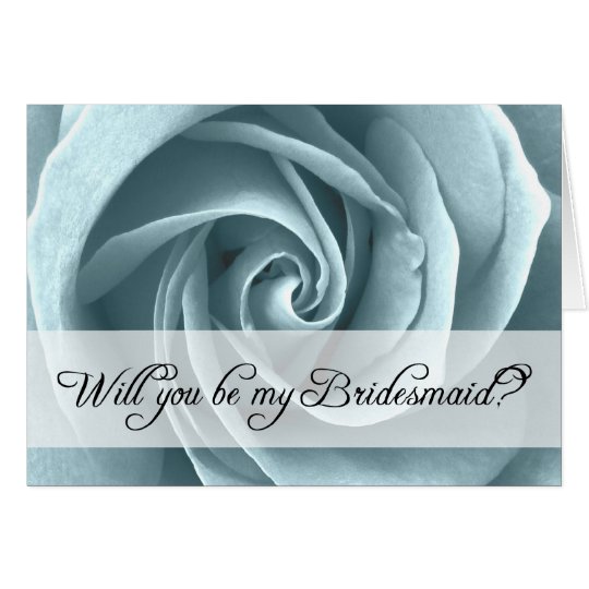 will you be my bridesmaid? : roses card