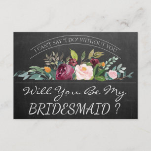 Will You Be My Bridesmaid   Rustic Bridesmaid Card