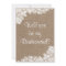 Will You Be My Bridesmaid? Rustic Burlap & Lace