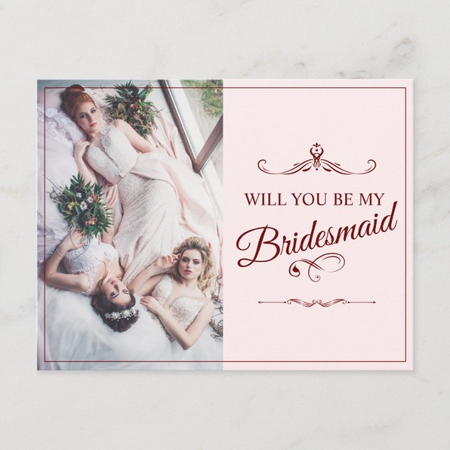 Will You Be My Bridesmaid? Three Lying Bridesmaids Enclosure Card (Front)