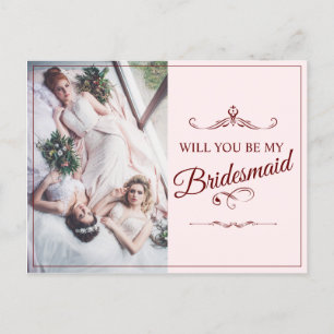 Will You Be My Bridesmaid? Three Lying Bridesmaids Holiday Postcard