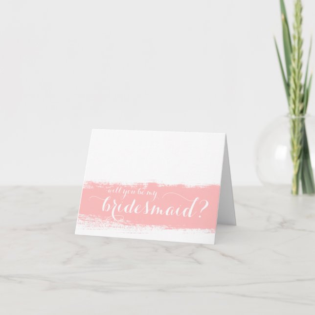 Will You Be My Bridesmaid Watercolor Note Card (Front)