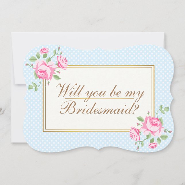 Will you be my Bridesmaid Wedding Invitation (Front)