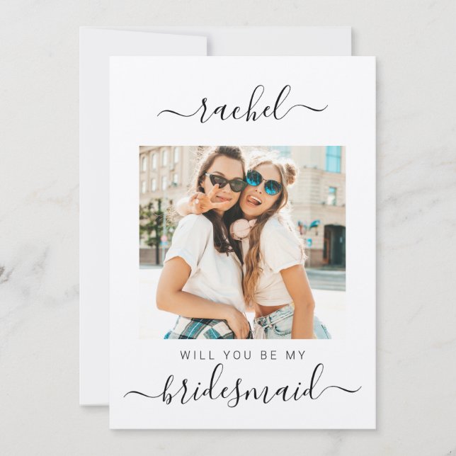 Will You Be My Bridesmaid? Wedding Party Proposal  Card (Front)
