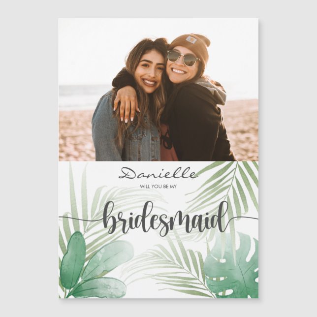 Will You Be My Bridesmaid Wedding Proposal  Magnetic Invitation (Front)